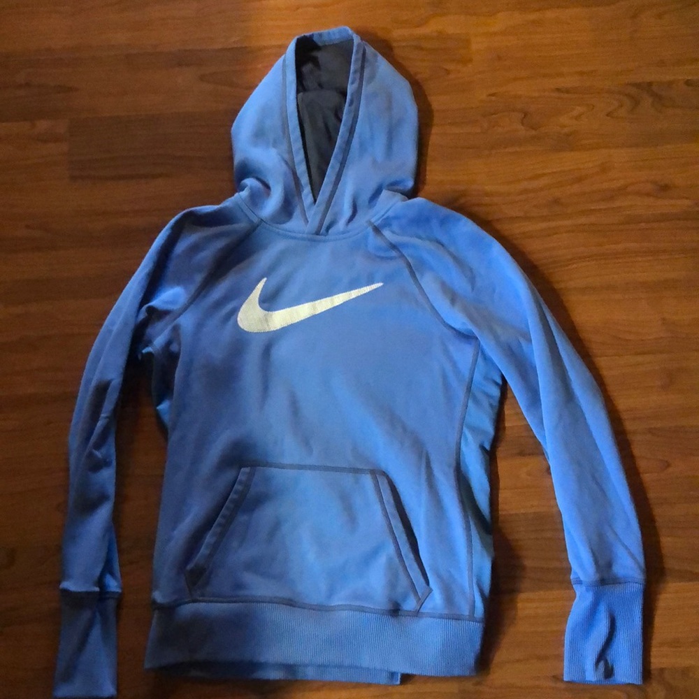 Nike (Women’s) Therma-Fit Hoodie Light Blue Sweatshirt - Medium